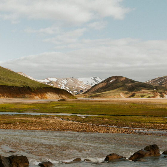 Landscape image of mountain range