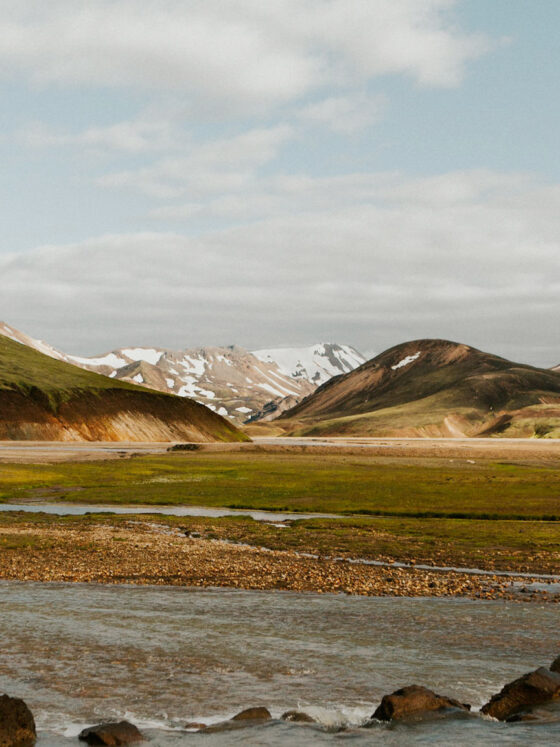 Landscape image of mountain range