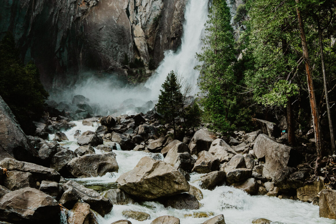 Mountain waterfall