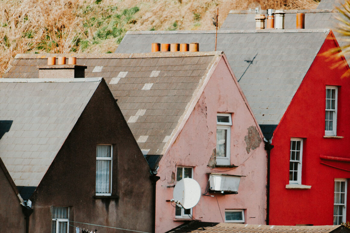 Colorful row homes