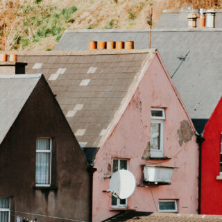 Colorful row homes