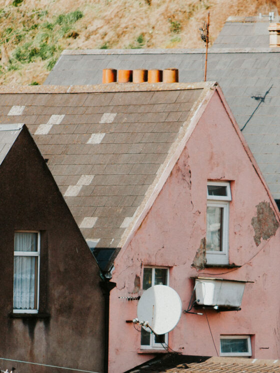 Colorful row homes